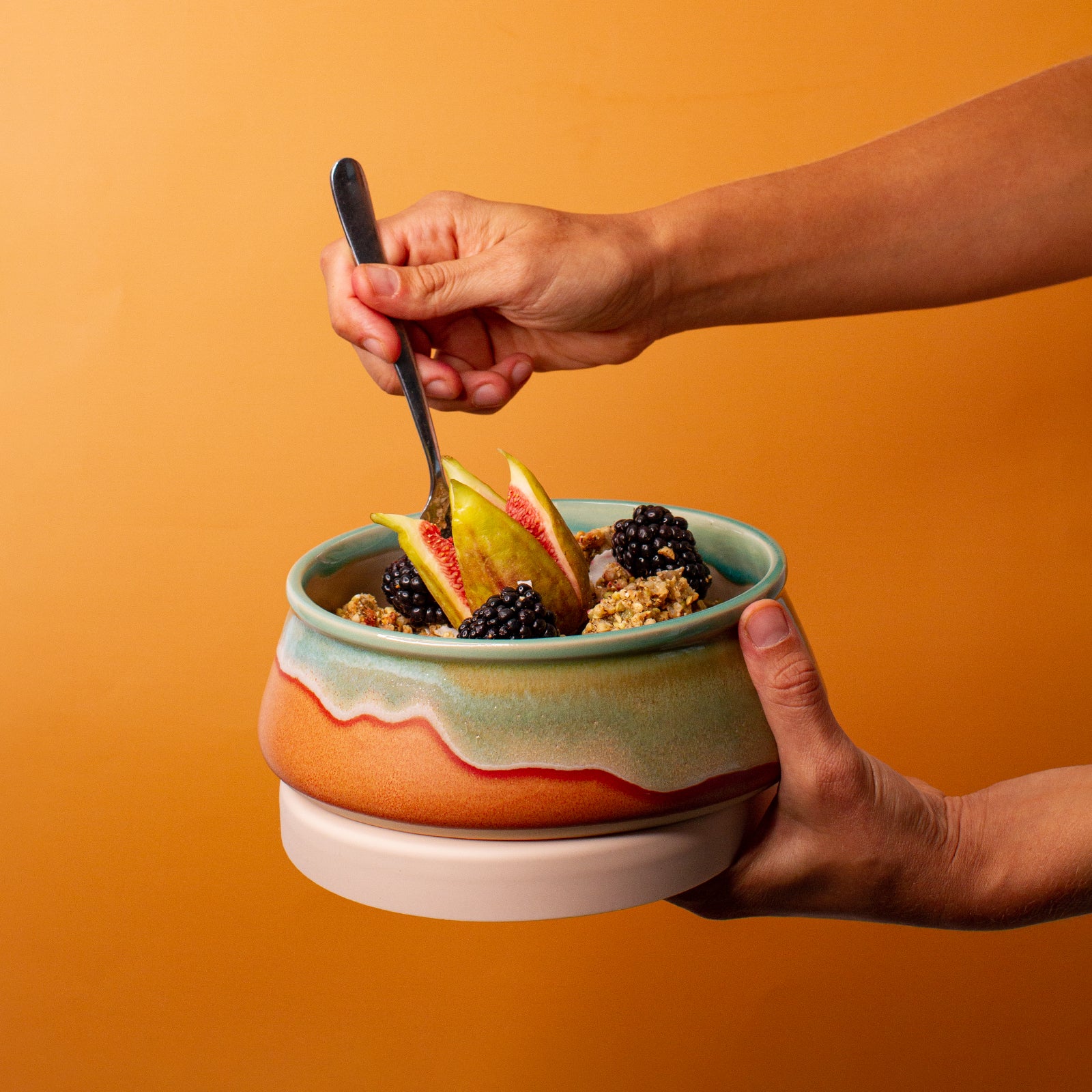 Coral Dreaming Ceramic Travel Bowl - Image 3