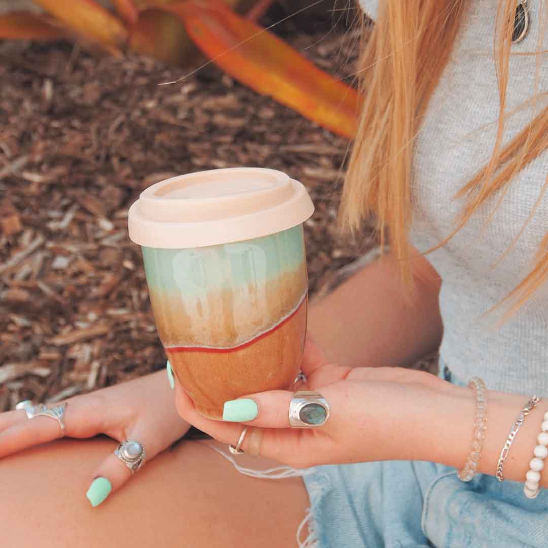 Coral Dreaming Ceramic Travel Cup - Image 6