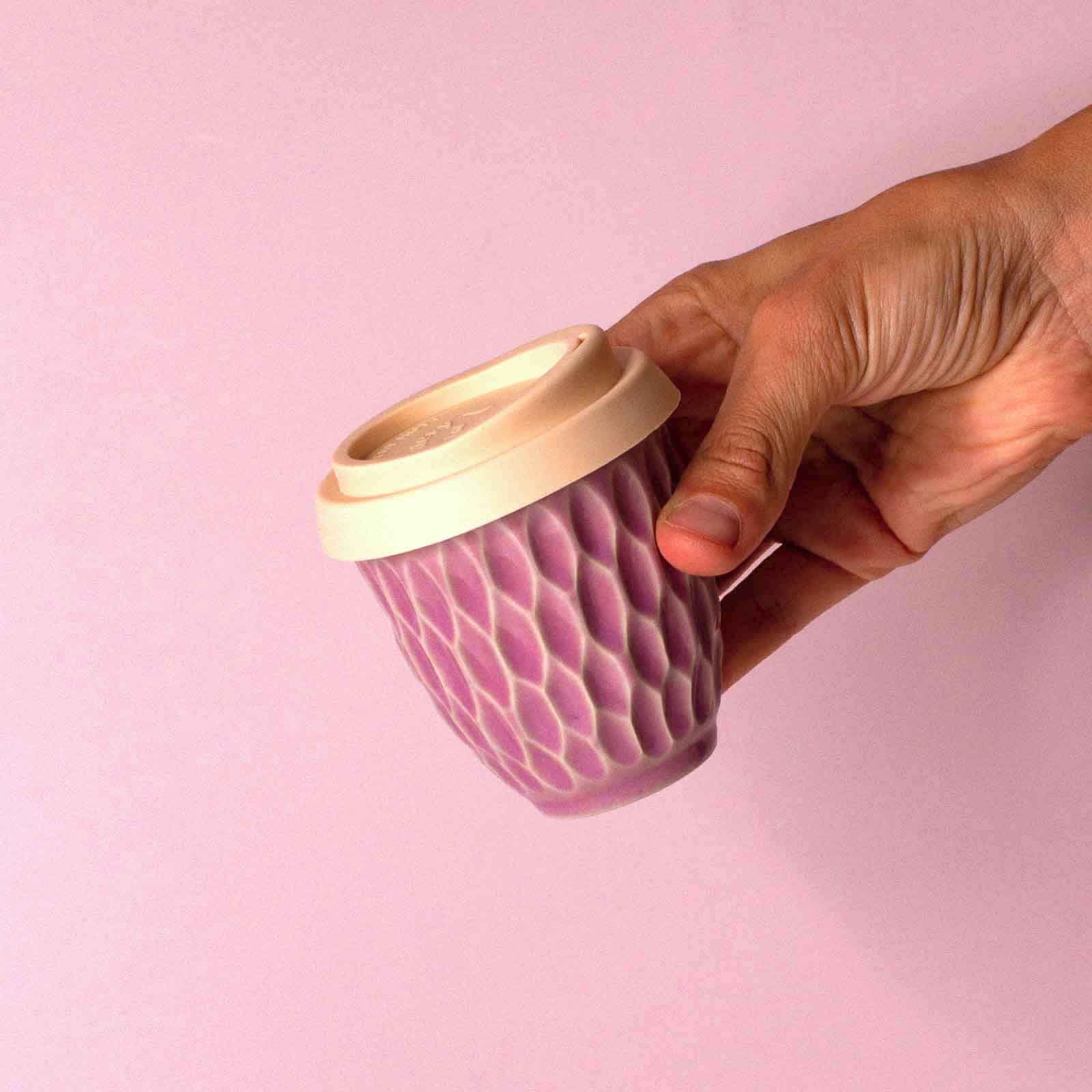 Lavender Ceramic Travel Cup - Image 2