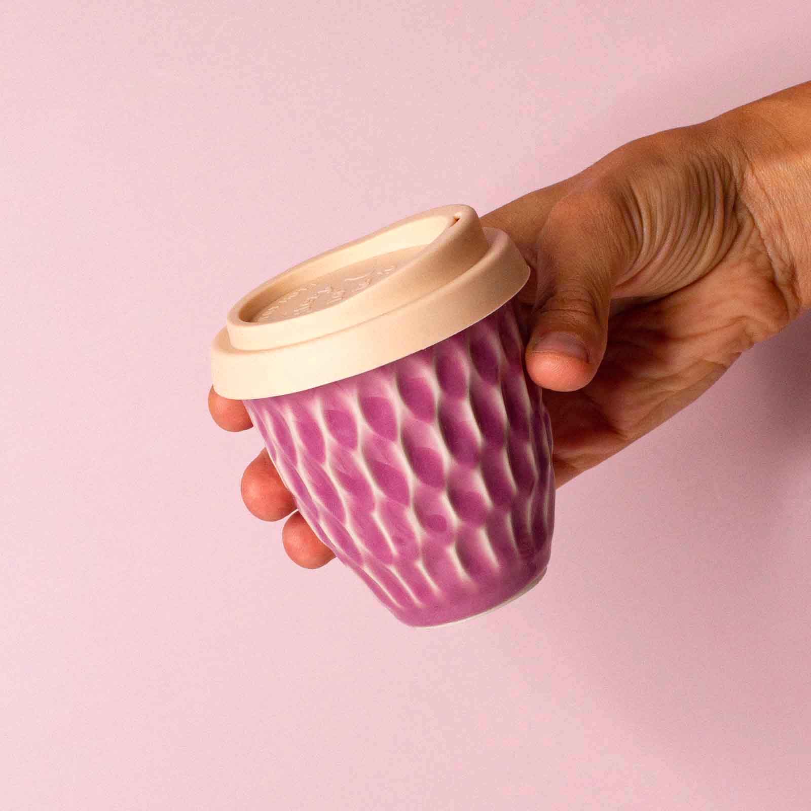 Lavender Ceramic Travel Cup - Image 3