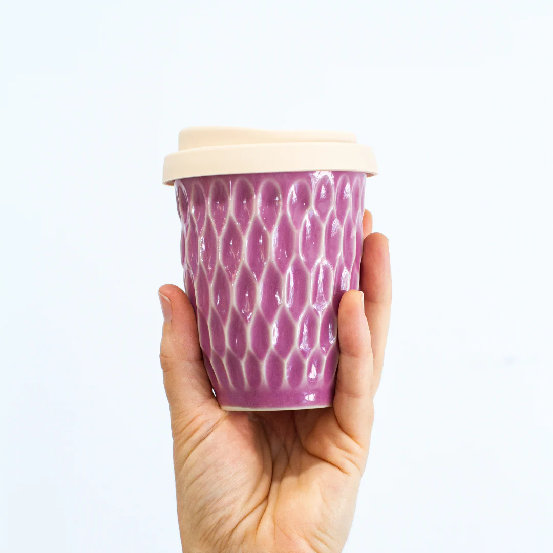 Lavender Ceramic Travel Cup - Image 5