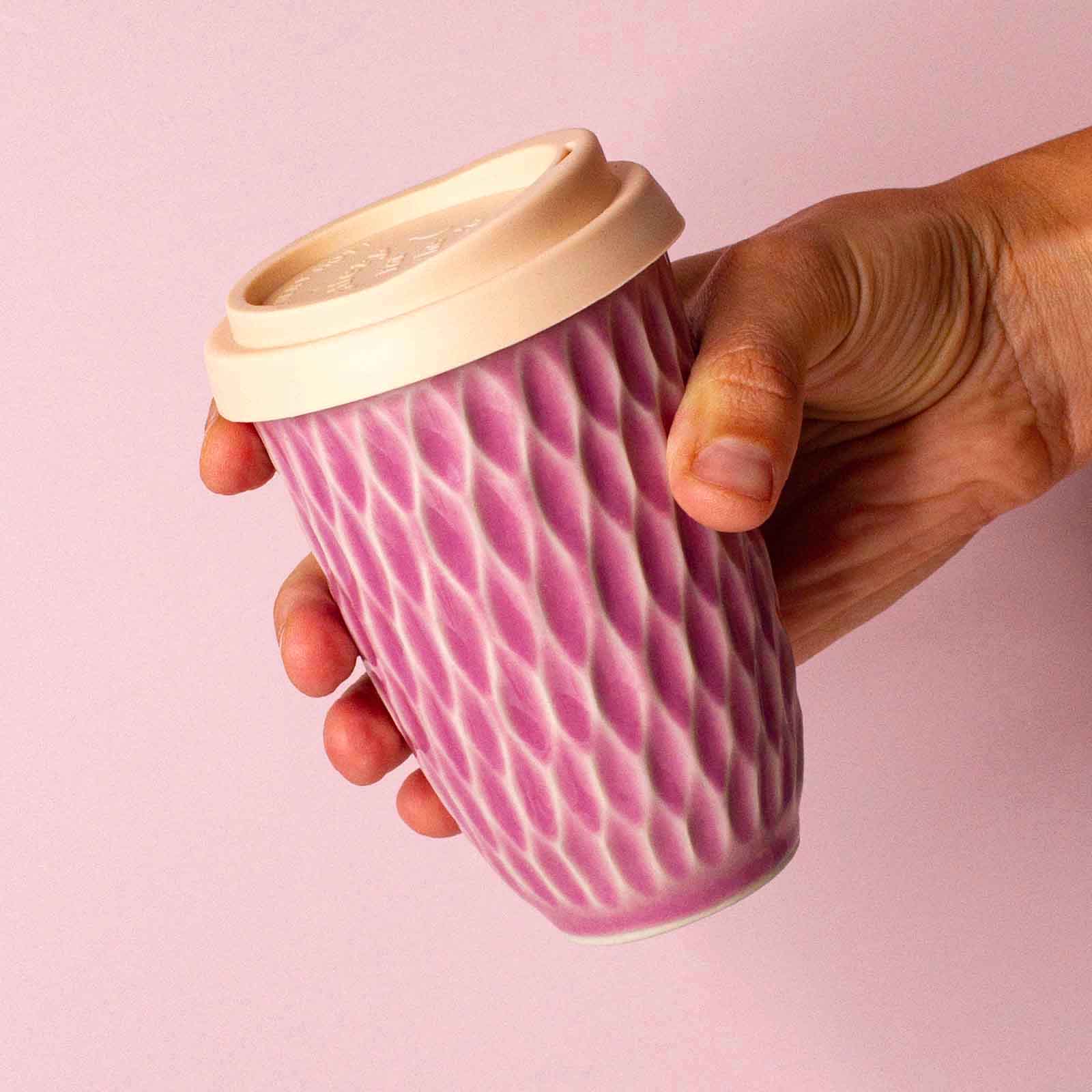 Lavender Ceramic Travel Cup - Image 6