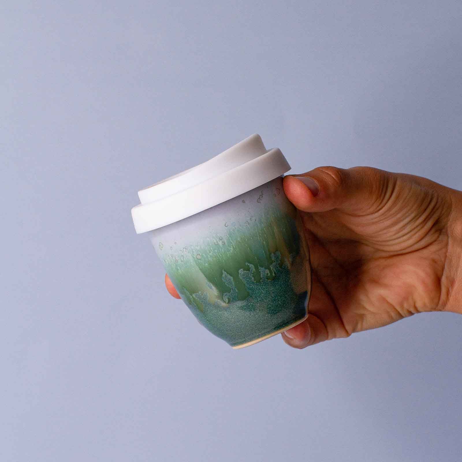 Ocean Jasper Ceramic Travel Cup - Image 4