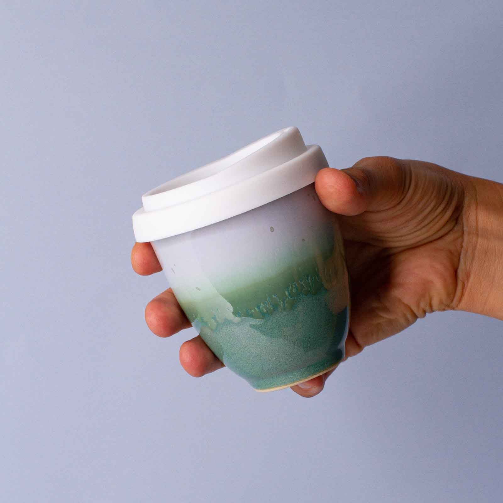 Ocean Jasper Ceramic Travel Cup - Image 5
