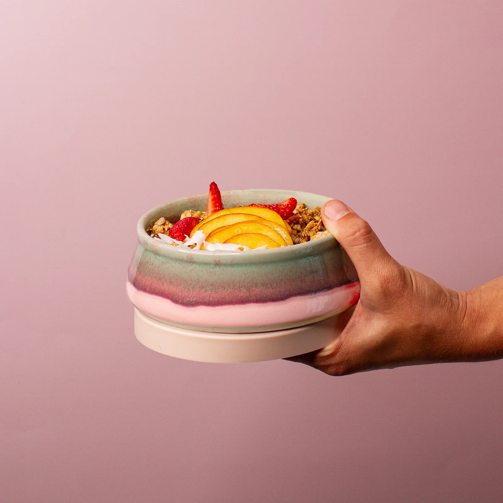 Pink Flamingo Ceramic Travel Bowl - Image 4