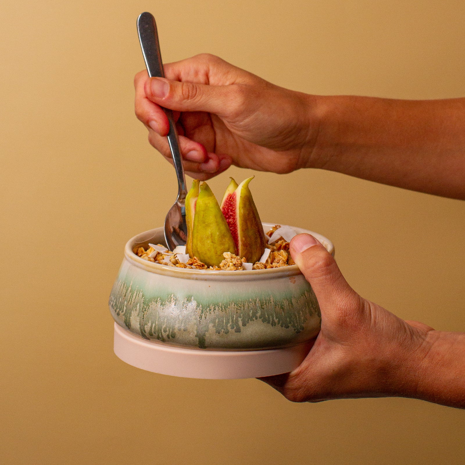 Rainforest Jasper Ceramic Travel Bowl - Image 3