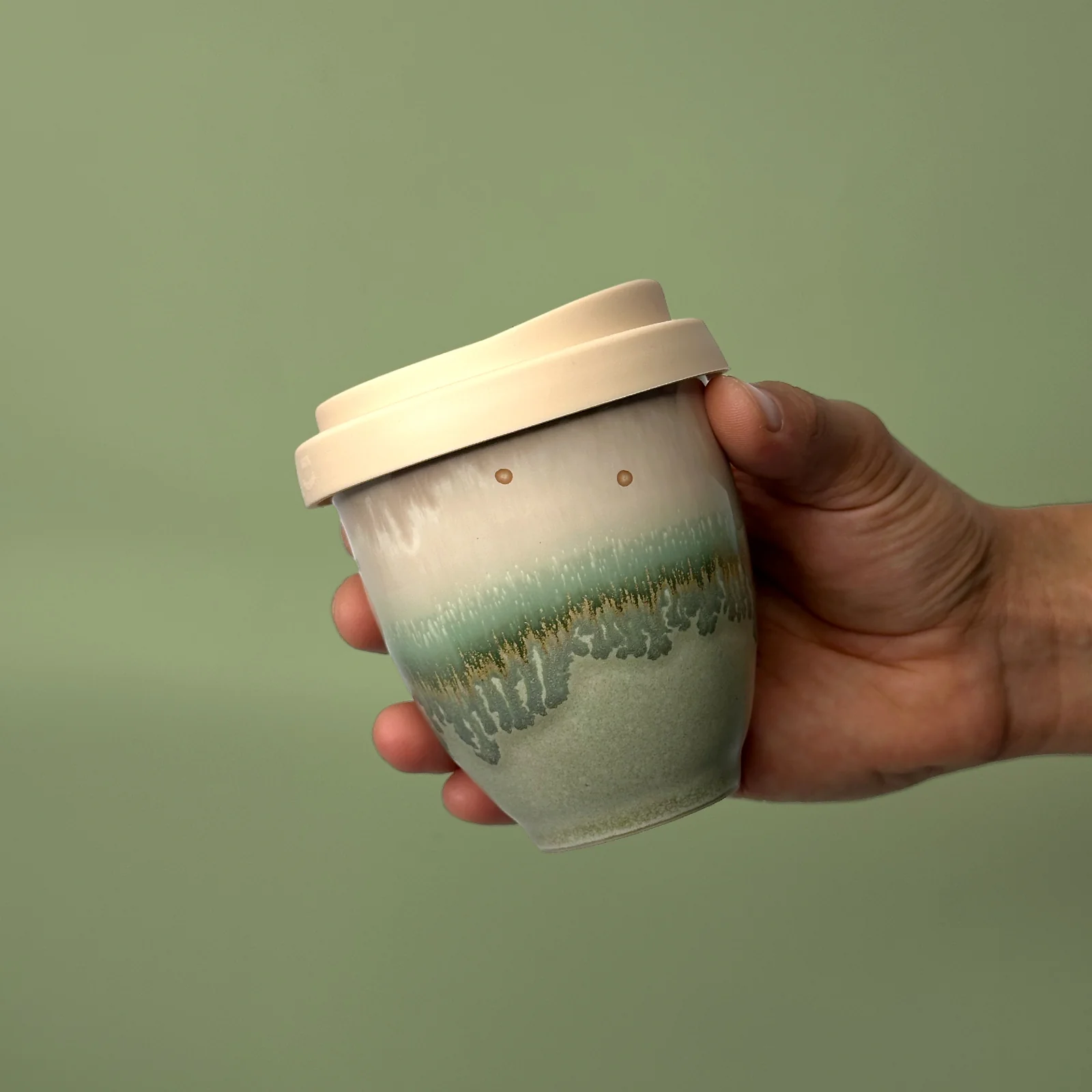 Rainforest Jasper Ceramic Travel Cup - Image 3