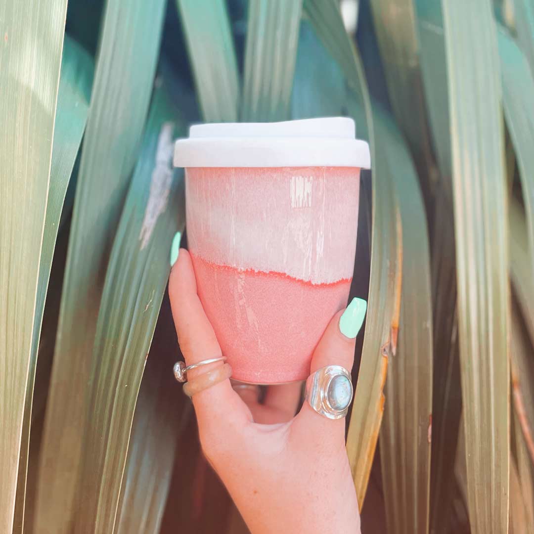 Raspberry Beret Ceramic Travel Cup - Image 6