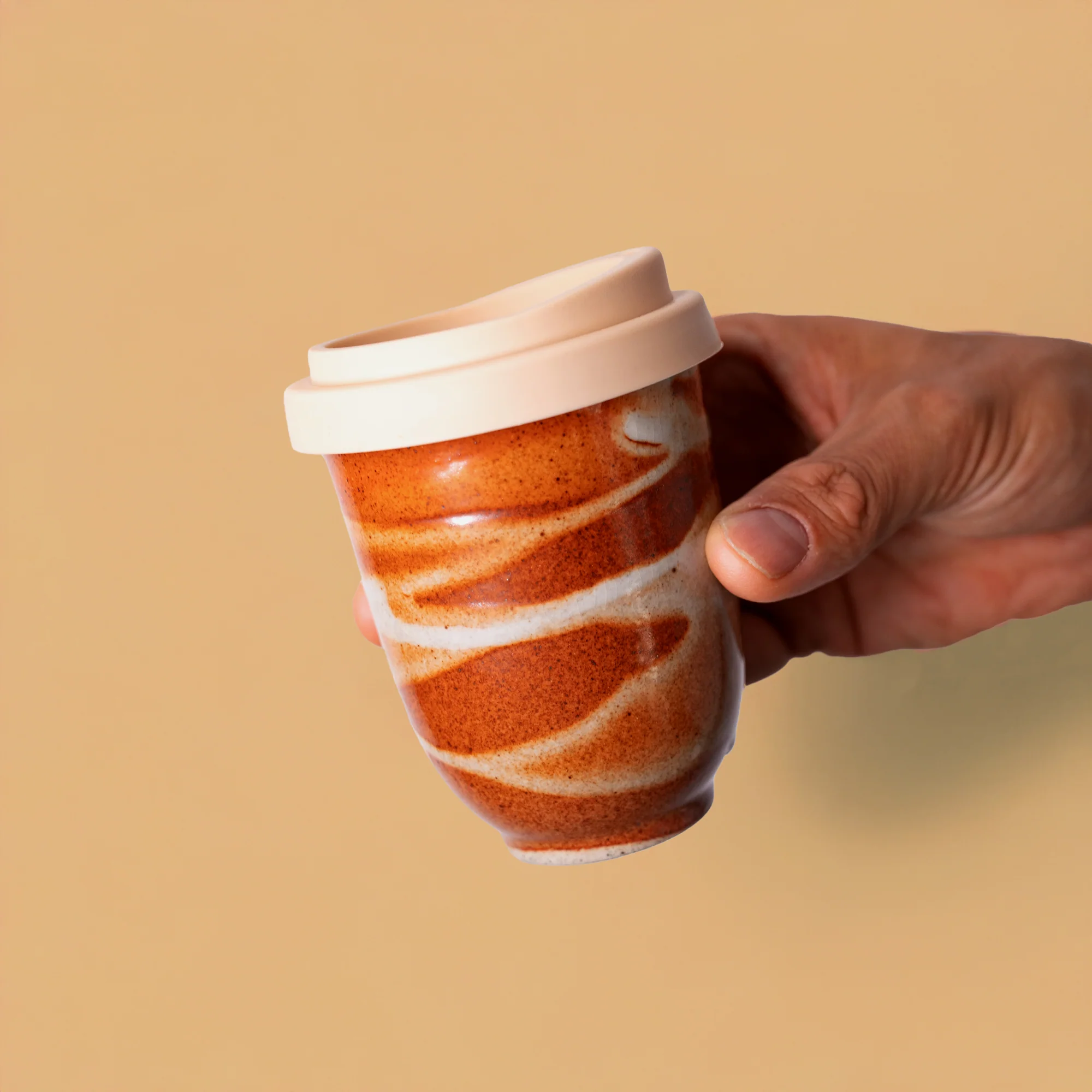 Shino-Yaki Ceramic Travel Cup - Image 3