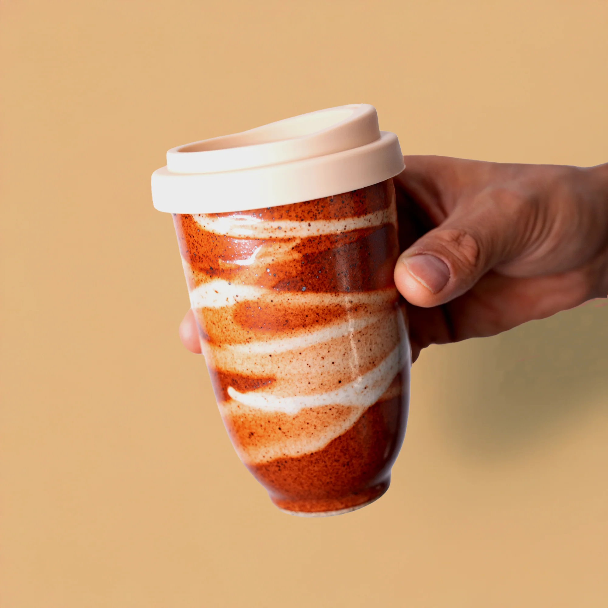 Shino-Yaki Ceramic Travel Cup - Image 4