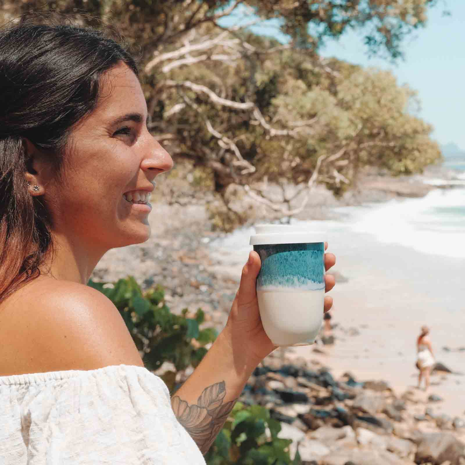 Tea Tree Bay Ceramic Travel Cup - Image 3